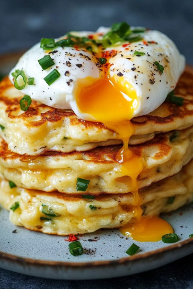 Cheesy Scallion Pancakes with Lime Crema