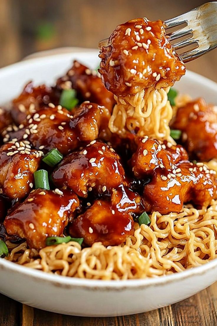 General Tso’s Chicken with Ramen 2 4