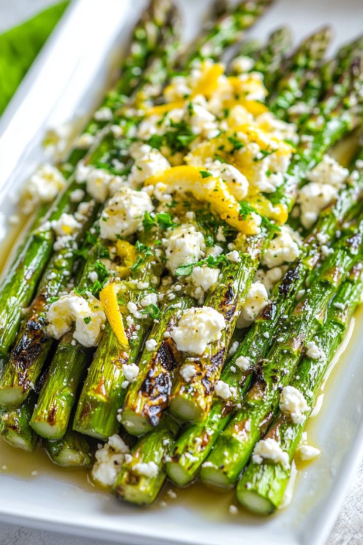 Grilled Asparagus Salad with Lemon & Feta 1
