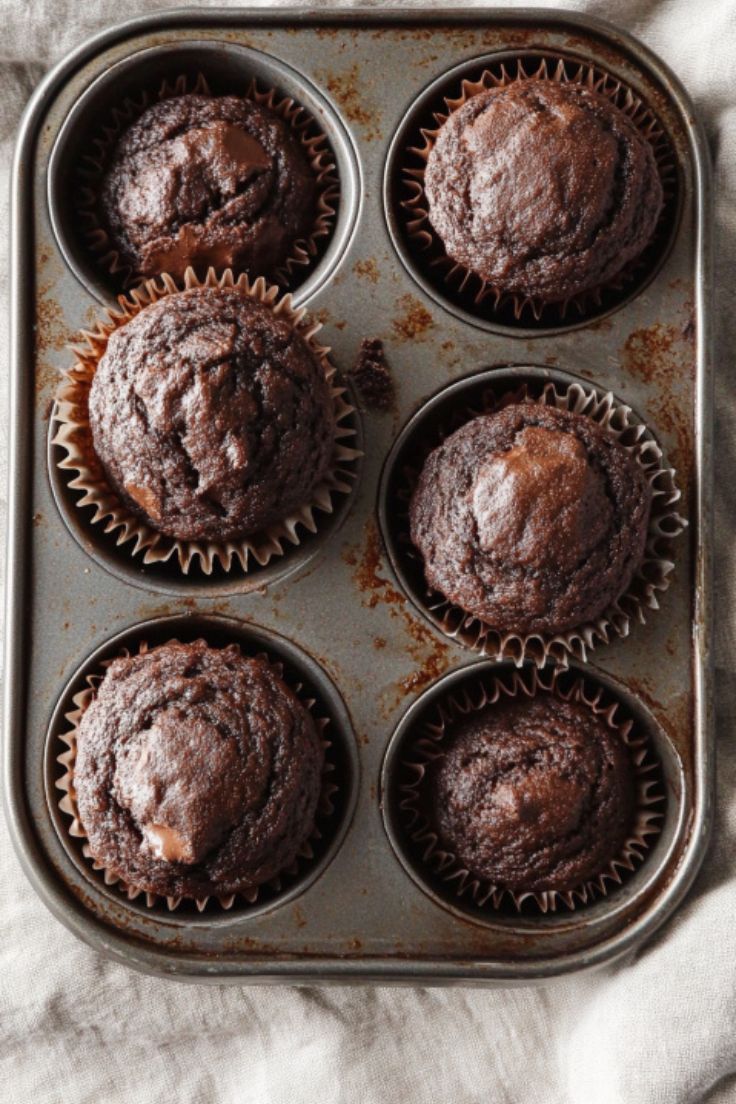 Healthy Double Chocolate Banana Muffins 3