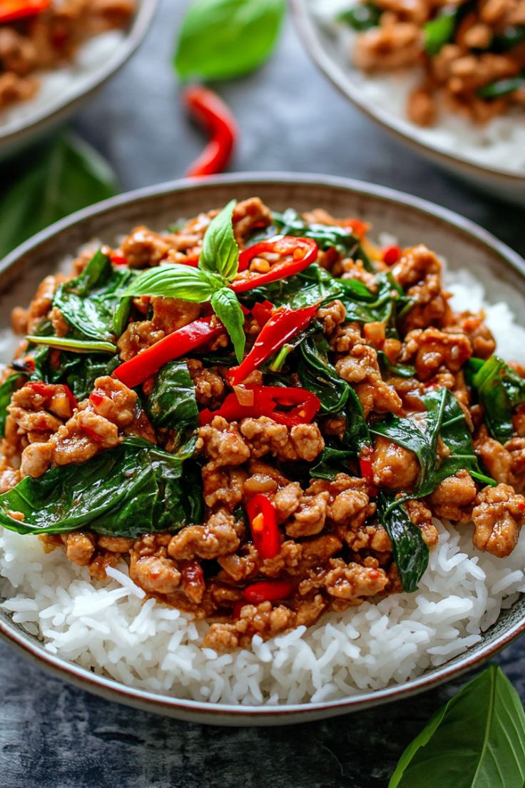 Quick Thai Basil Chicken (Pad Gai Krapow) 2 1