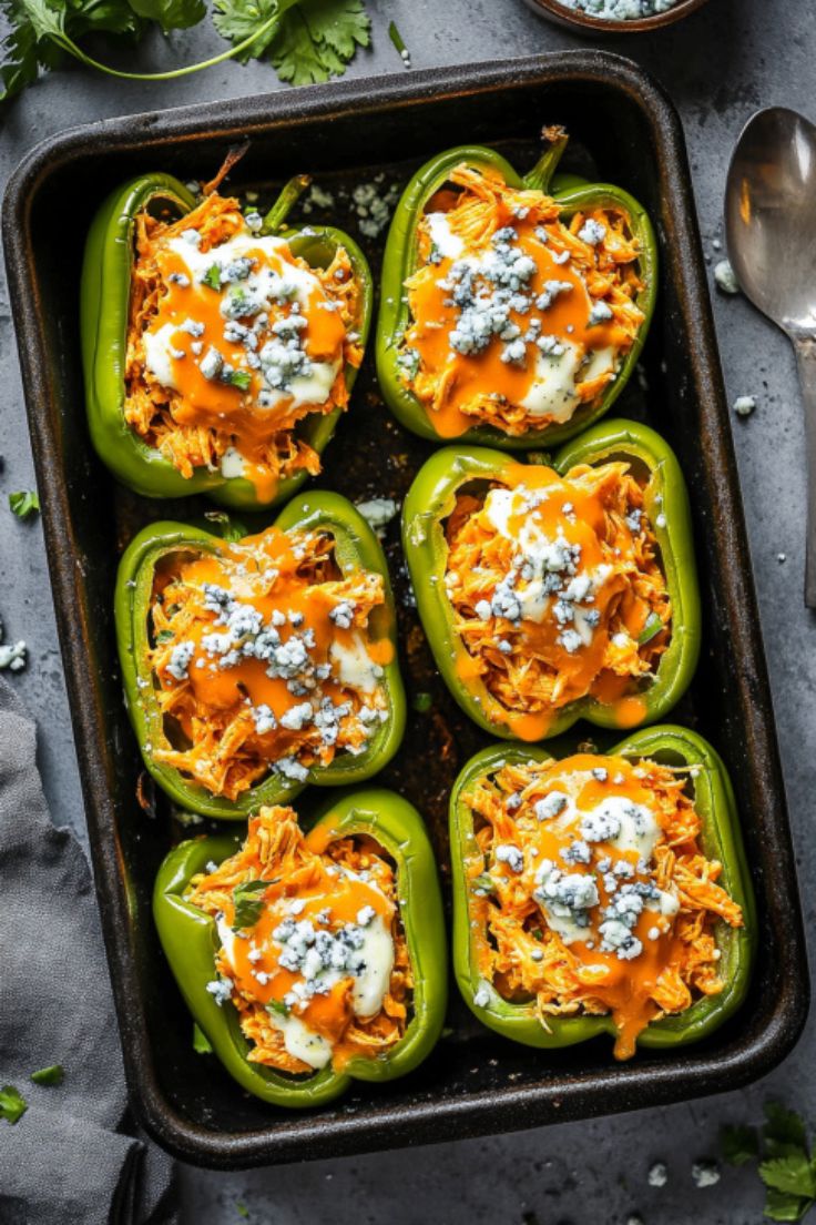 Quick and Easy Buffalo Chicken Stuffed Peppers 22