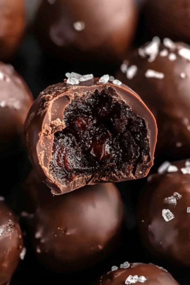 dark-chocolate-almond-truffles 21
