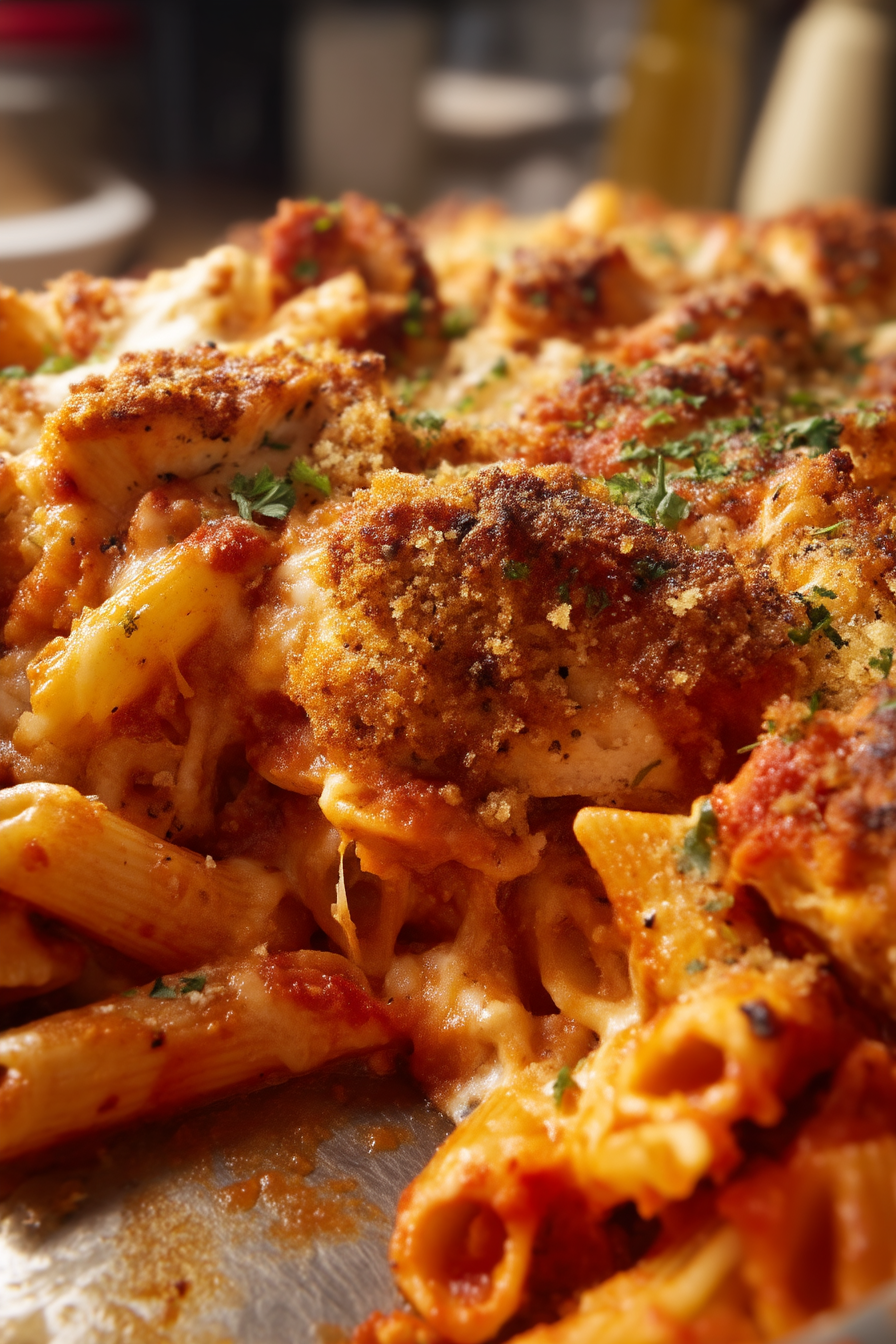 Dump-and-Bake Chicken Parmesan Casserole with Marinara Sauce 2