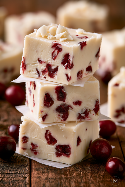 Easy White Chocolate Cranberry Fudge2